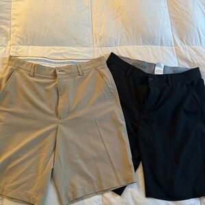 Adidas Black and FootJoy Tan Golf Shorts